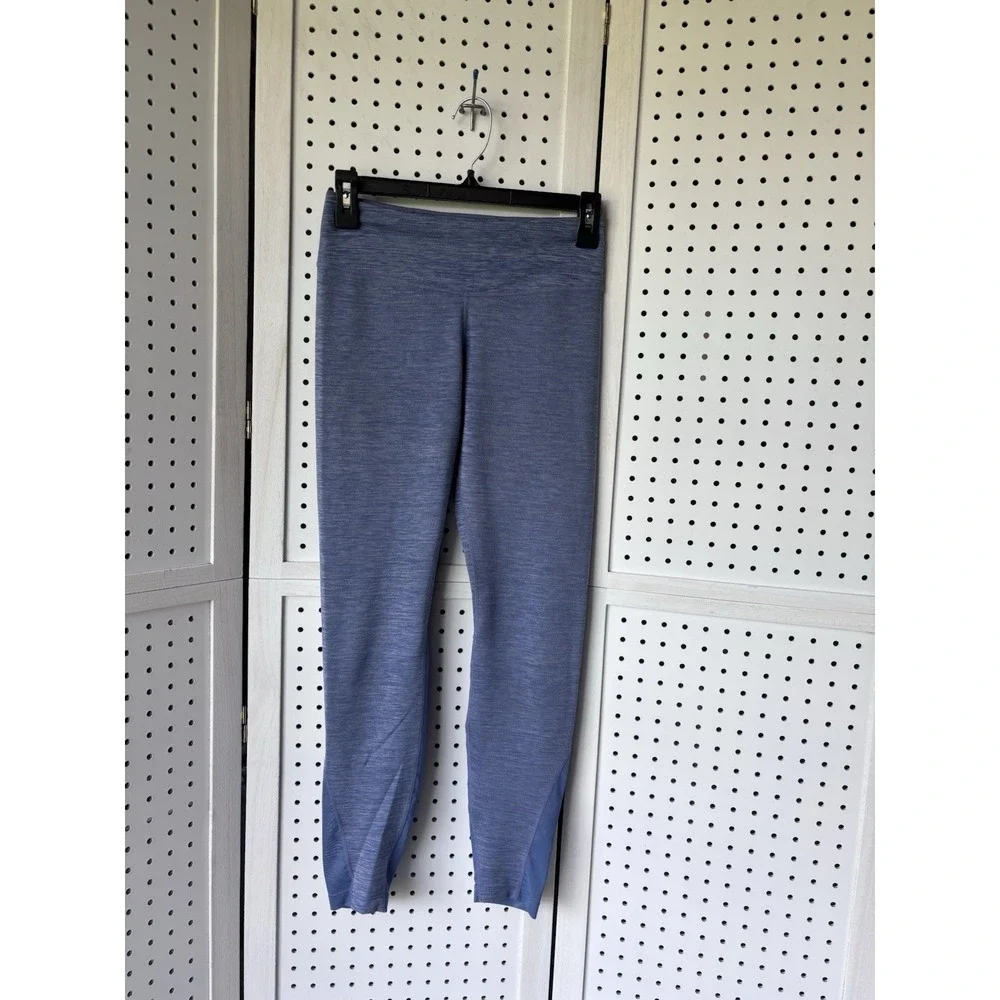 Nike Dri Fit Women's Small Leggings Blue Running Active Mesh Panels